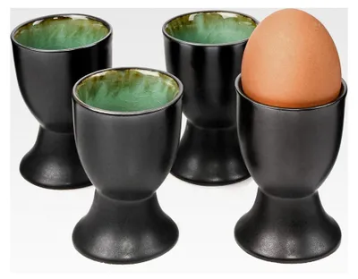 Produktbild von Eierbecher Palm Beach aus Steingut, 4-teiliges Set, Frühstück, modernes Design