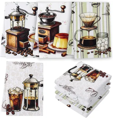 Produktbild von 4er Set Mikrofaser Geschirrtücher 40x60 cm, Pflegeleicht und Saugstark