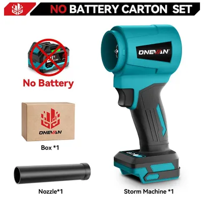 Produktbild von Elektrischer Turbo-Laubbläser - Handgebläse - Bürstenloser Motor - 4000 W - 21 V - Kompatibel mit Makita 18 V - Ohne Akku