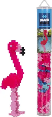 Produktbild von Plus Plus Flamingo Tube (4242) Konstruktionsspiel 100 Stücke Rosa Rosa One Size