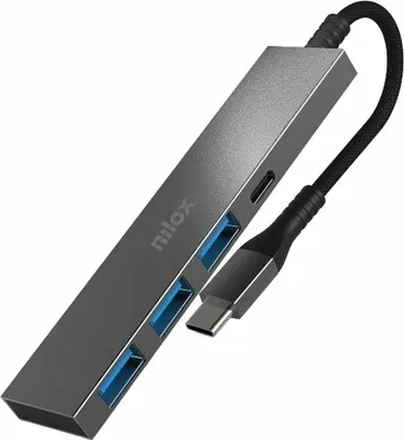 Obrázok produktu pre Nilox NXHUBUSBC02, USB 3.2 Gen 1 (3.1 Gen 1) Type-A + Type-C, USB 3.2 Gen 1 (3.1 Gen 1) Type-A, USB Typ-C, Microsd (transflash), SD, 625 Mbit/s, 22,5 mm, 7,6 mm