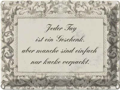 Produktbild von vianmo Blechschild 30x40 cm Jeder Tag ist ein Spruch Zitat