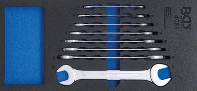 Produktbild von BGS 4081 1/3 Werkstattwageneinlage: Doppelmaulschlüssel-Satz, 6-22 mm, 8-tlg.