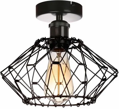 Productafbeelding van Zwarte plafondlamp Cameleon, 1xE27, 40W, metaal, afmetingen: 28x28x28 cm, IP20, merk: Reality