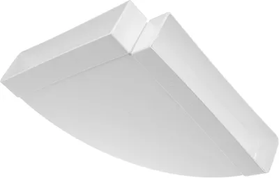 Productafbeelding van Horizontale rechthoekige kanaalboog 220 x 55 mm – 90° voor ventilatiesystemen
