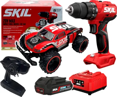 Produktbild von Skil 20V 3021 Akku-Schlagbohrmaschine + Auto 3166 (1x2,0Ah Karton)