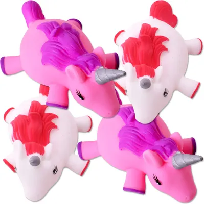 Produktbild von TE-Trend 4 Stück Einhorn Schweinhorn Unicorn Animal Luftballon Ballon Ball Aufblasbar 25cm Ø Kinder Spielzeug Mitgebsel