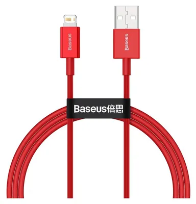 Obrázek produktu pro Baseus Rychlonabjec kabel USB-A do Lightning, 2,4A, 1m - erven
