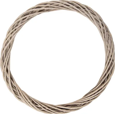 Zdjęcie produktu dla Clayre & Eef 6RO003XL, świąteczny wieniec z rattanu, kolor brązowy, średnica 50 cm