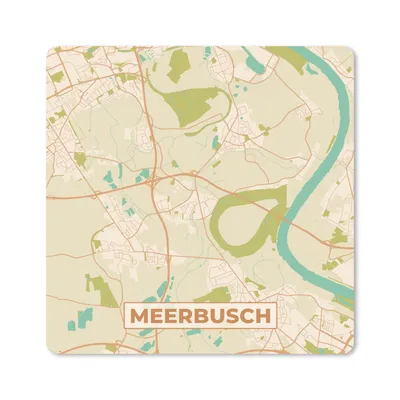 Produktbild von MuchoWow® Mauspad Mousepad Meerbusch - Karte - Stadtplan - Vintage 30x30 cm - Mousepads - Maus Mat - Pad - Mausunterlage - Gaming
