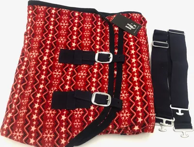 Produktbild von Horse Guard Weihnachten Abschwitzdecke Pferdedecke Stalldecke rot versch. Größen, Größe:115 cm