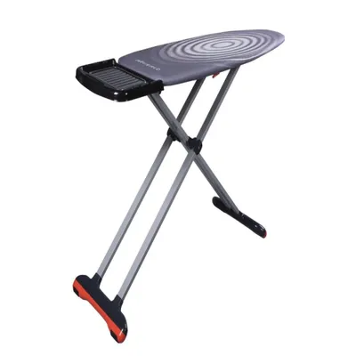 A product shot of an ironing board on a white background.