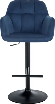 Produktbild von Barhocker HLO-CP329 Samt schwarz  blau