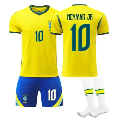 Obrázek produktu pro #10 NEYMAR JR Dres Brazílie pro mistrovství světa ve fotbale 2026 pro děti i dospělé VELIKOST:L