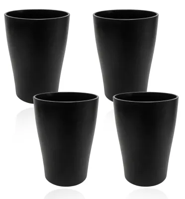 Produktbild von Zahnputzbecher Set - 4er Set stapelbar - Hygienische Trinkbecher für Badezimmer - Robust und leicht - 4 Stück