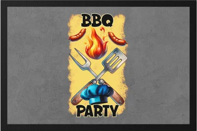 Produktbild von BBQ Party Grillen Grillmeister lustiges Grill Spruch Fußmatte