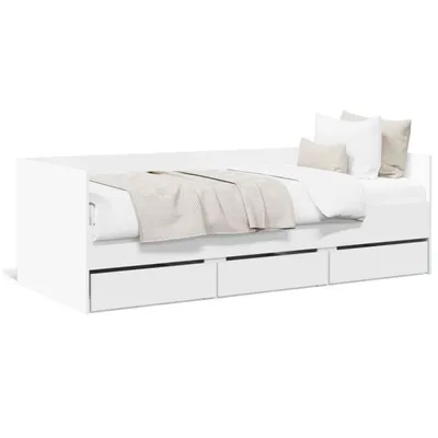 Produktbild von vidaXL Tagesbett mit Schubladen ohne Matratze Weiß 100x200 cm