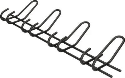 Produktbild von Wandgarderobe - schwarz - 4 Haken - Metall - 53 x 16 cm - Garderobenstander