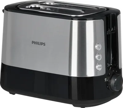 Immagine prodotto di Philips Viva Collection HD2637/90 toaster 2 slice(s) Black, Stainless steel
