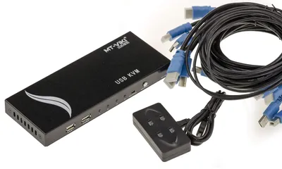 Produktbild von Automatischer KVM-Switch für 4 Computer, mit HDMI- und USB-Anschlüssen