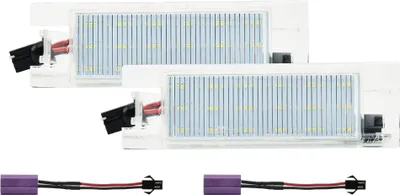 Produktbild von 2x LED PREMIUM osvetlenie evidenčného čísla SMD pre Alfa 147 156 159 166 Brera Giulietta Mito GT Spider Fiat Punto Marea Seicento