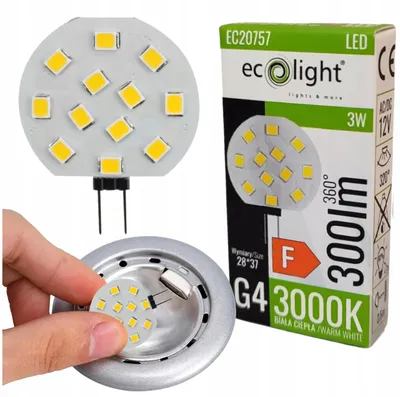 Obrázek produktu pro LED žárovka G4, pastelová barva, 3W, 12V, 3000K, 300lm, teplá barva, značka ECO LIGHT