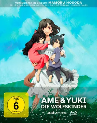 Produktbild von Ame & Yuki - Die Wolfskinder (Limitiertes Steelbook, 4K-UHD + Blu-ray)