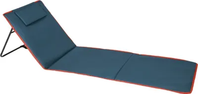 Produktbild von Rocktrail Campingmatte mit Rückenlehne zusammenfaltbar mit praktischer Tragetasche ca. 161 x B 53 x H 2,5 cm Blau