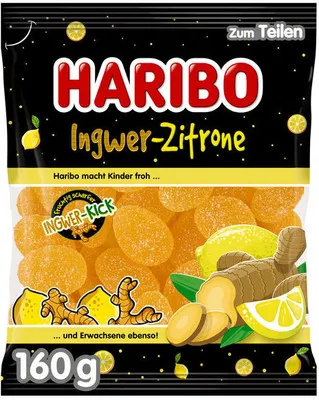 Obrázek produktu pro Haribo zázvorovo-citronová kořeněná ovocná žvýkačka s příchutí 160g