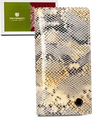 Obrázek produktu pro Peterson dámská peněženka s RFID přírodní kůže bežová 19x10 cm
