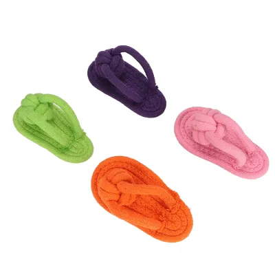 Produktbild von Baumwollseilpantoffeln Hundespielzeug,Hund kauen Baumwolle Pantoffel,Baumwollseilpantoffeln Backenzahn Spielzeug,Hund gewebt Pantoffel Spielzeug,Hund kauen Spielzeug,Haustier Spielzeug