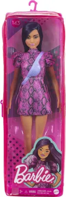 Produktbild von Mattel Fashionistas Puppe 143 Rosa und schwarzes Kleid