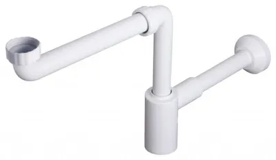 Obrázek produktu pro CRONO umyvadlový sifon, prostorově úsporný, 5/4" DN32, bílý