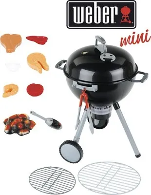 Image de Theo Klein 9466 Barbecue sphérique Weber One Touch Premium | Barbecue pour enfants avec lumière, son et de nombreux accessoires