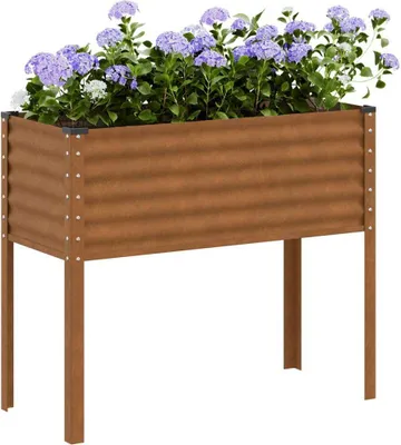 Produktbild von "2026 Promotion" GartenPflanzgefäß - Pflanzkasten - 100x45x90 cm - Verwitterungsstahl - Beete CC23405