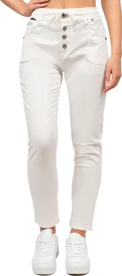 Produktbild von Cipo & Baxx Damen Regular Fit Hose Mid Waist WD508 White W27/L32