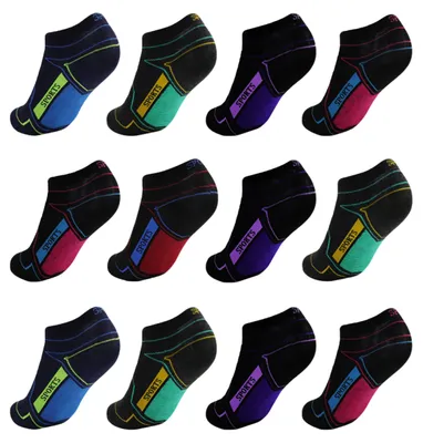 Produktbild von TEXEMP Sneaker Socken Damen 6 - 24 Paar Baumwolle Freizeit Sport Füßlinge | B201 - 39-42 - 18er Pack