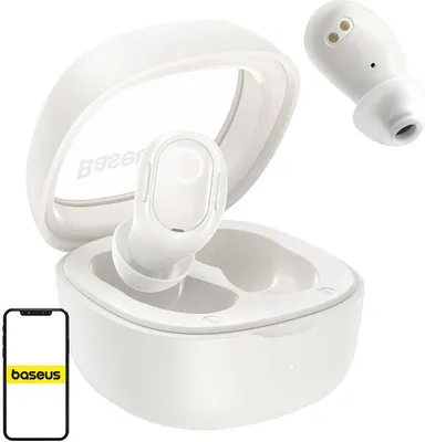 Produktbild von Baseus Bowie WM02, True Wireless Stereo (TWS), Anrufe/Musik, 20 - 20000 Hz, 33 g, Kopfhörer, Weiß