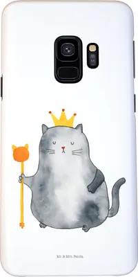 Produktbild von Mr. & Mrs. Panda Samsung Galaxy S9 Handyhülle Katze König - Weiß - Geschenk, Handy Case, Schutzhülle, Krone, Königlich, Hülle, Katzen, Cat, Cover, Wohnung