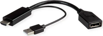 Zdjęcie produktu dla ROLINE 12.03.3147, 0,15 m, HDMI + USB, DisplayPort, Męska, Żeńska, Prosty