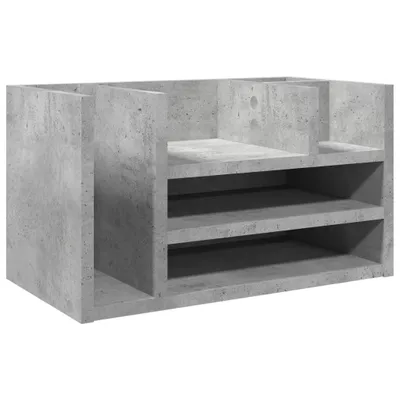 Produktbild von vidaXL Schreibtisch-Organizer Betongrau 44,5x24x25 cm Holzwerkstoff