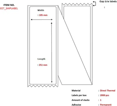 Image de Etiquette Capture Post 105 x 251mm