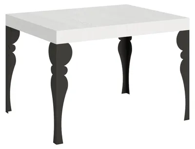 Immagine prodotto di Tavolo Allungabile 120-204x80x77 cm Paxon Bianco Frassino e Antracite