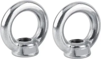 Produktbild von 2 Stück Ringmutter M8 Ring Öse Mutter Kranösen DIN 582 Augenmutter Verzinkt MA8