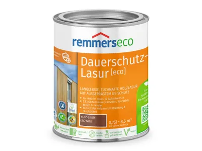 Obrázok produktu pre Remmers olejová permanentná lazúra na drevo [eco] orech, 0,75 l, ekologická lazúra na drevo do interiéru aj exteriéru, ekologická, udržateľná, vegánska, šetrná k včelám