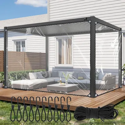 Produktbild von Transparente Plane mit Ösen 3x3m als Abdeckplane aus PVC