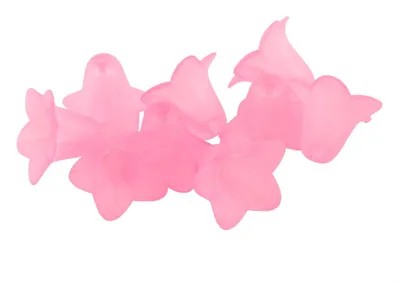 Produktbild von Vintageparts Blütenperlen Acryl rosa gefrostet 18 mm