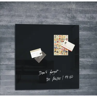 Produktbild von SIGEL GL110 Glas-Magnettafel / Magnetboard Artverum, 48x48 cm, schwarz