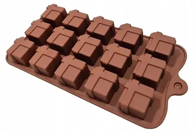 Obrázek produktu pro Elhandel Silikonová forma na pralinky 15 kusů Hnědá