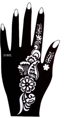 Produktbild von Henna Tattoo Schablone für die Linke Hand